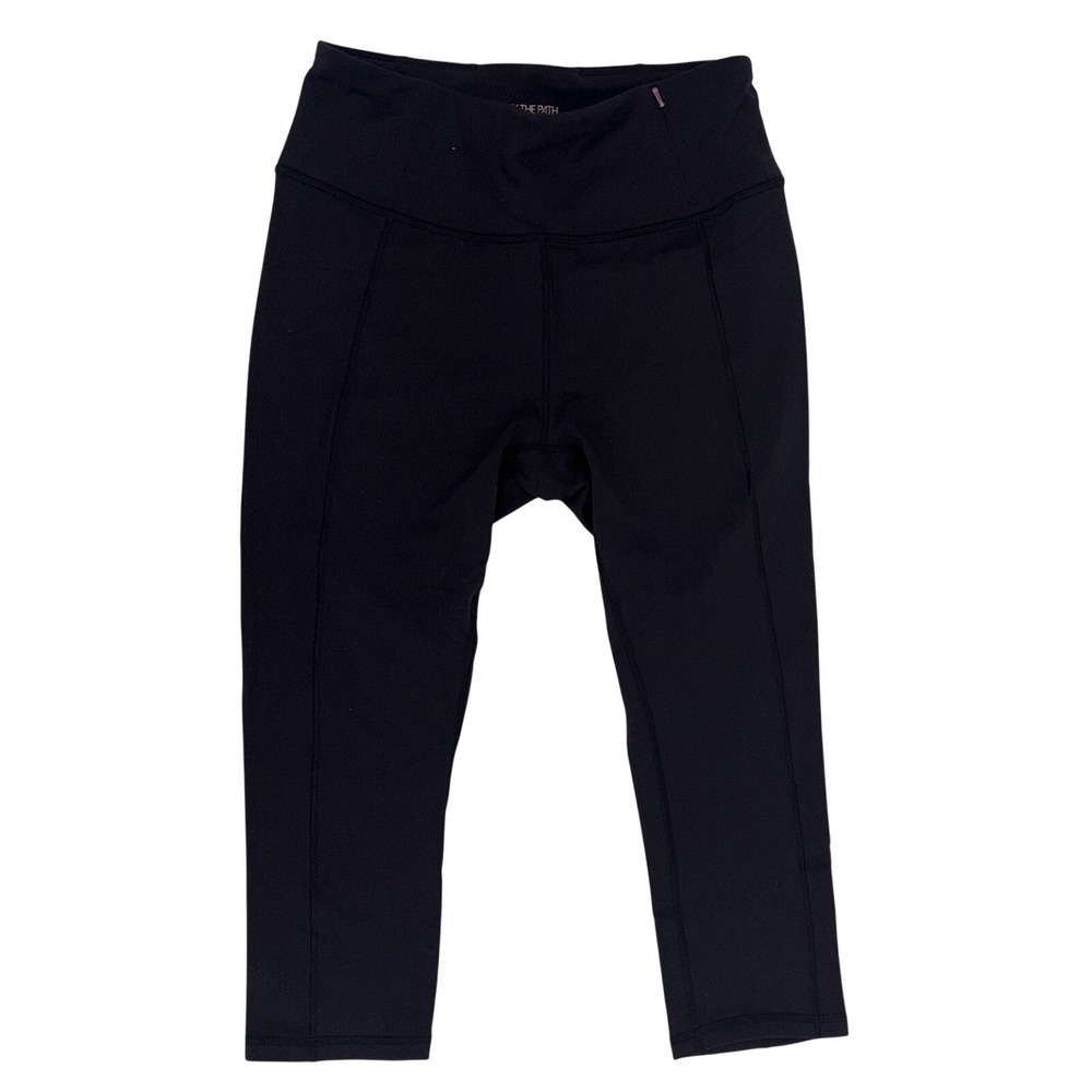 CALIA by Carrie Underwood Stay The Path Capri Leggings Medium Black Athleisure